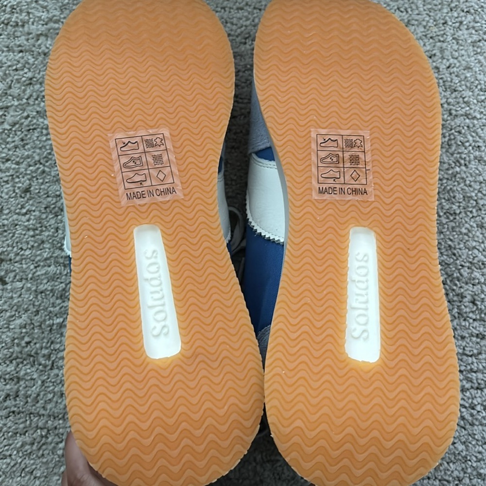 New Soludos Paradiso retro sneakers in marine blue size 10, 40.5 European size. - Picture 6 of 8
